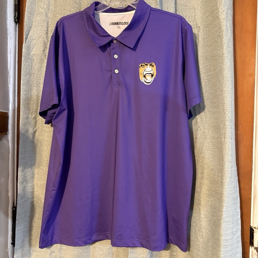 New SHANKITGOLF x JOHN RANDLE‎ Performance Polo Shirt, XLARGE, PURPLE